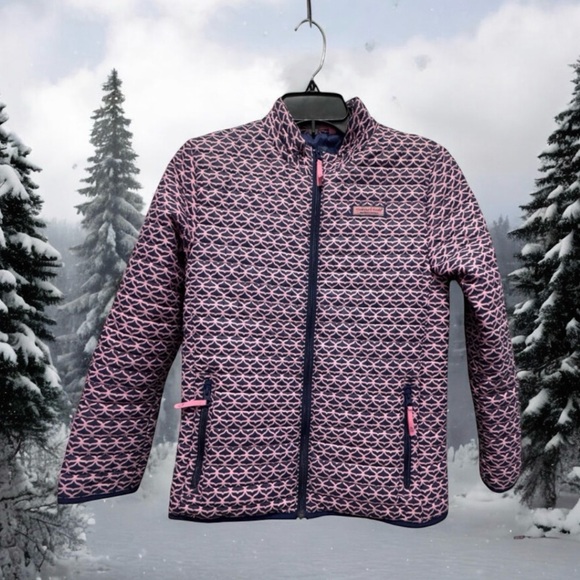 Vineyard Vines Other - Vineyard Vines Pink and Navy Quilted size large (14) Jacket